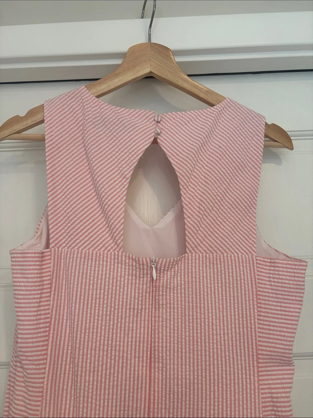 Southern Tide Pink and White Sleeveless Striped A-Line Dress